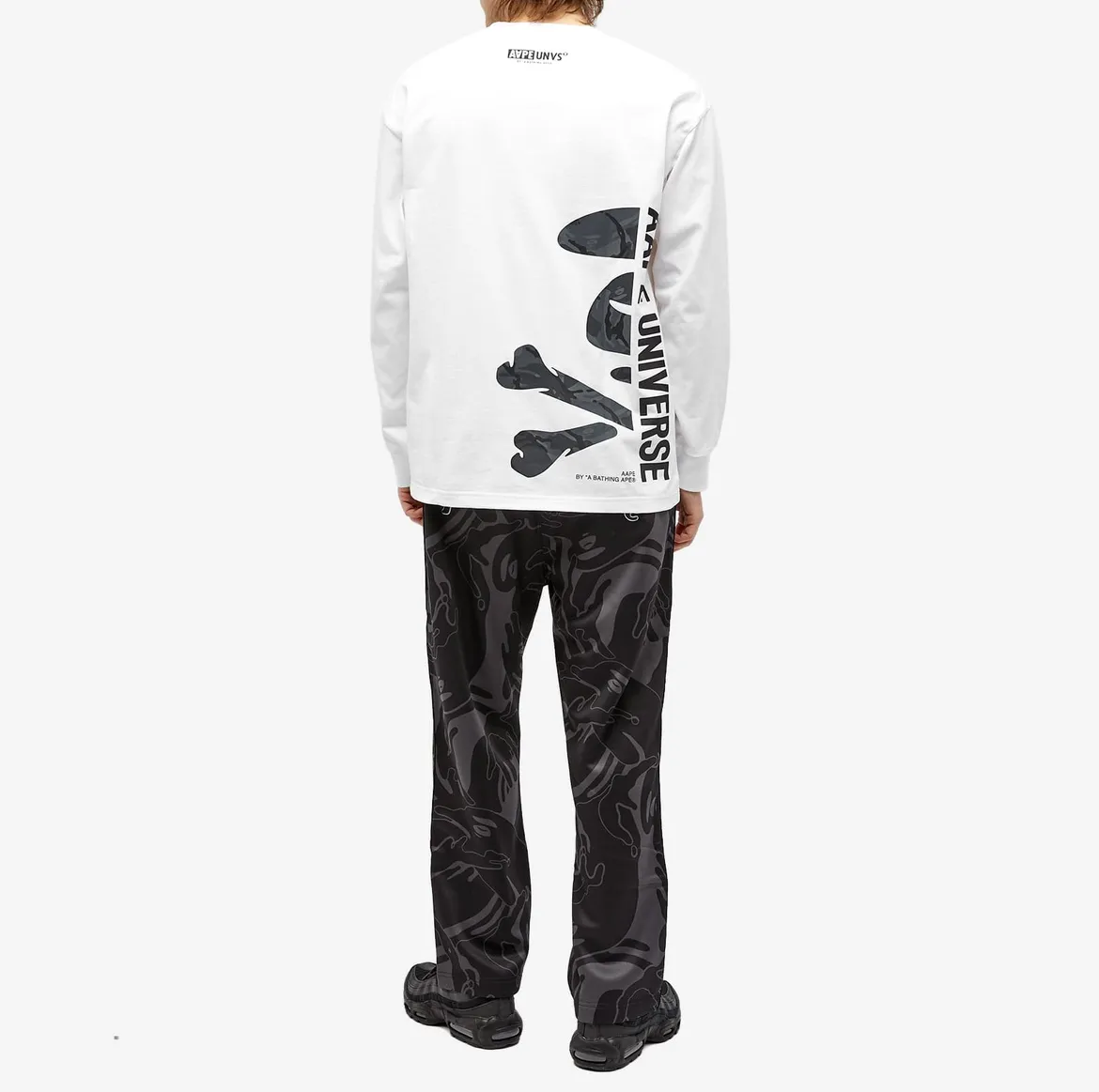 A BATHING APE  |Crew Neck Long Sleeves Cotton Long Sleeve T-shirt