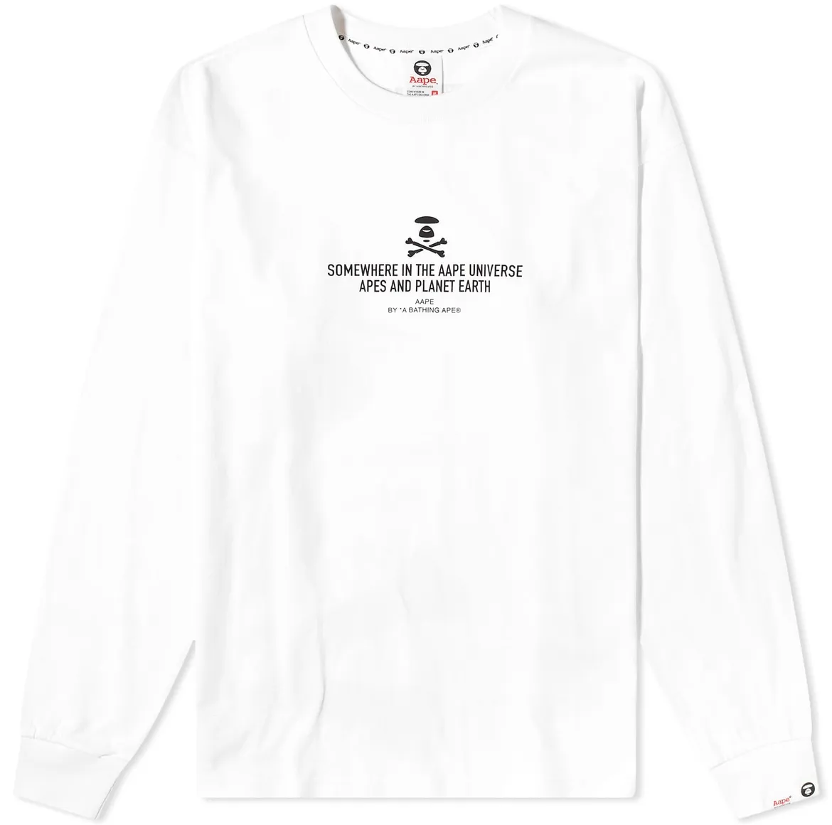 A BATHING APE  |Crew Neck Long Sleeves Cotton Long Sleeve T-shirt