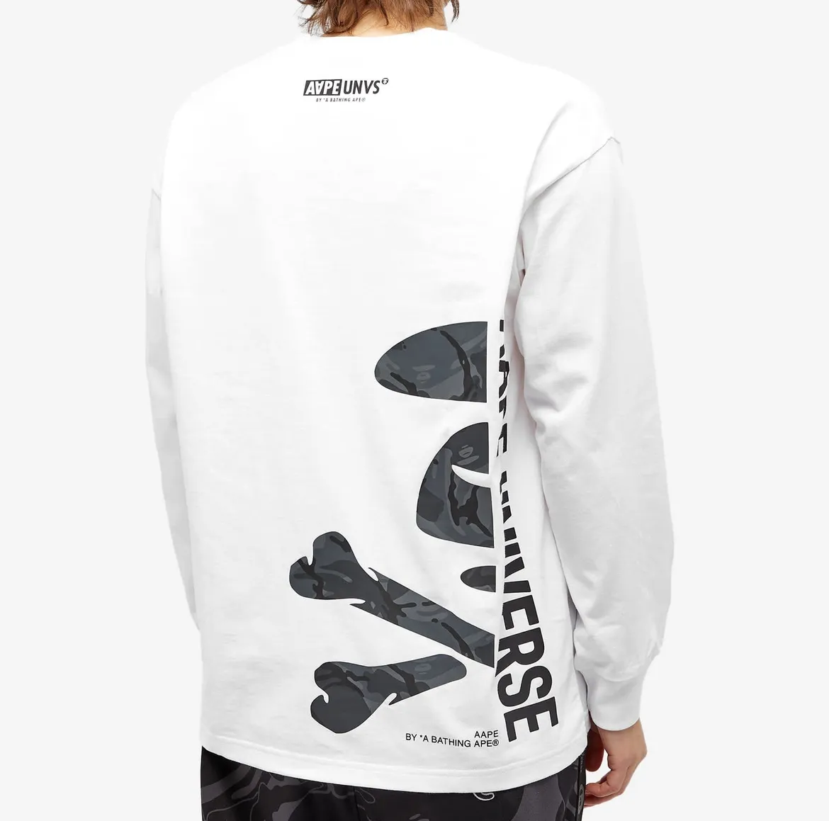 A BATHING APE  |Crew Neck Long Sleeves Cotton Long Sleeve T-shirt