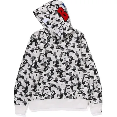 A BATHING APE  |Pullovers Camouflage Street Style Long Sleeves Logo Hoodies