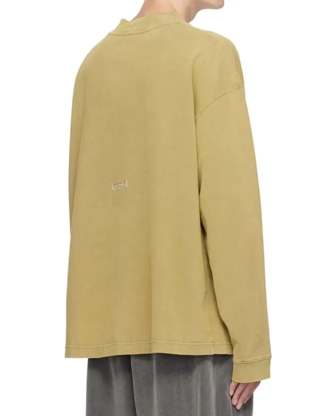 Acne Studios  |Long Sleeves Plain Cotton Long Sleeve T-shirt Logo Designers