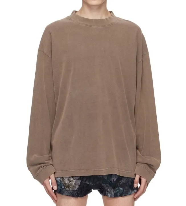 Acne Studios  |Long Sleeves Plain Cotton Long Sleeve T-shirt Logo Designers