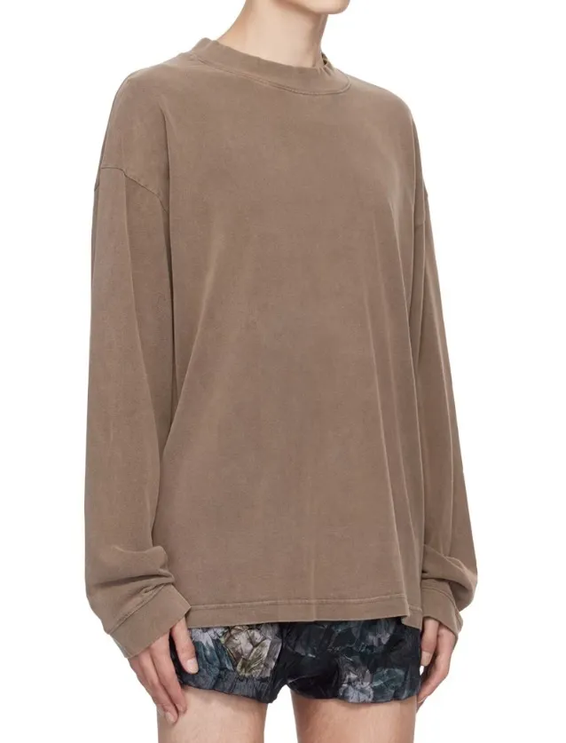 Acne Studios  |Long Sleeves Plain Cotton Long Sleeve T-shirt Logo Designers