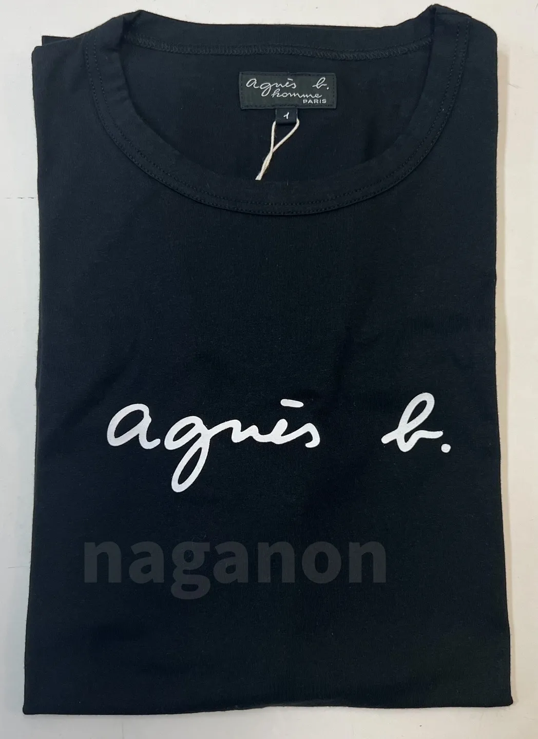 Agnes b  |Crew Neck Pullovers Cotton Short Sleeves Logo T-Shirts