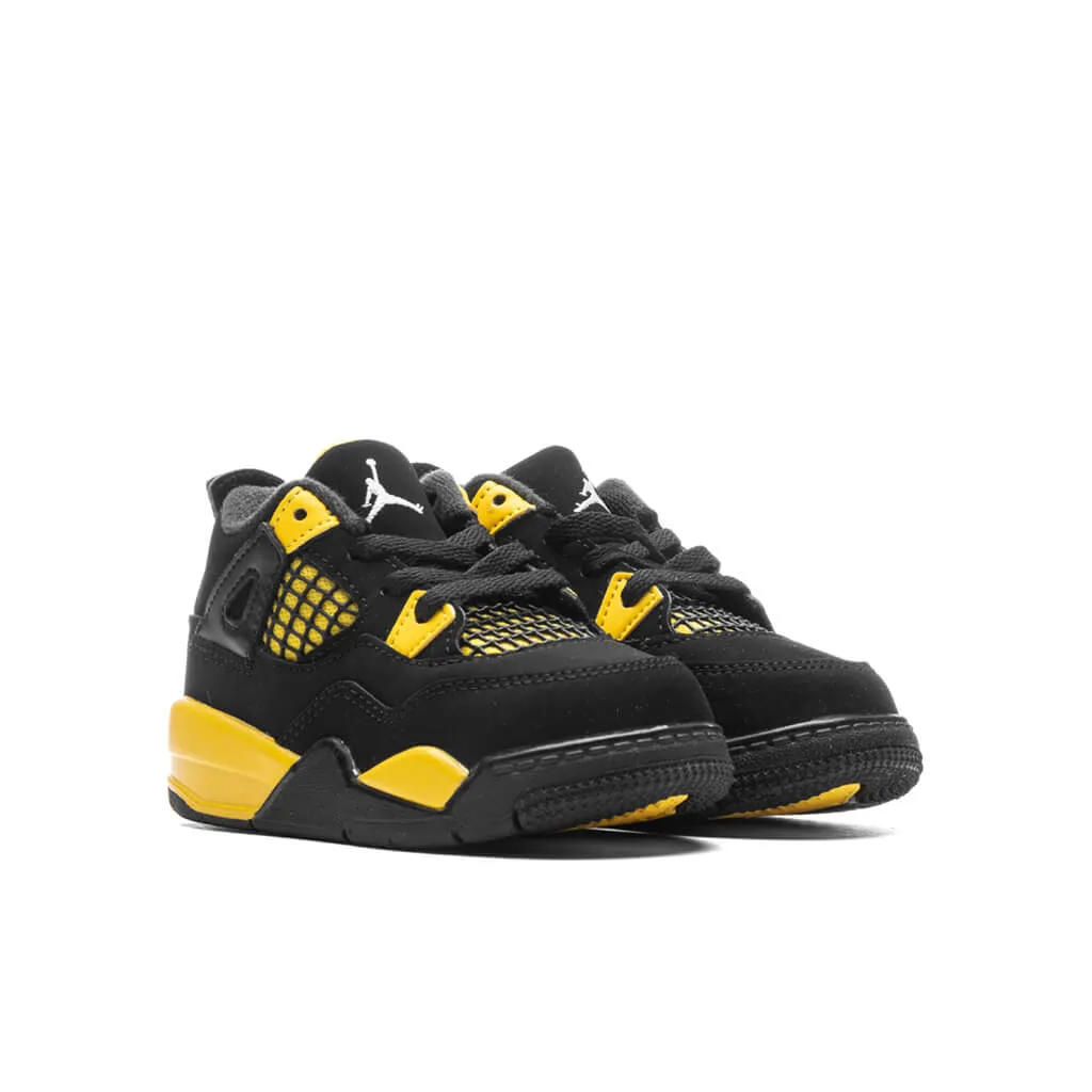 Air Jordan 4 Retro (TD) Thunder - Black/White/Tour Yellow