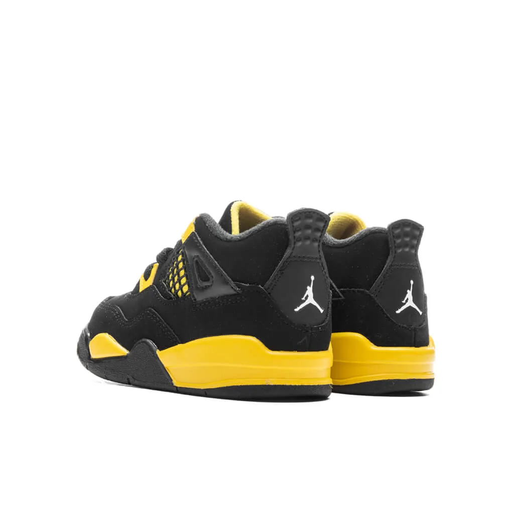 Air Jordan 4 Retro (TD) Thunder - Black/White/Tour Yellow