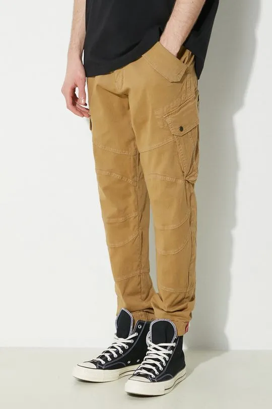 Alpha Industries trousers Combat Pant LW men's beige color 126215