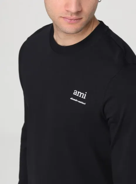 AMI PARIS  |Unisex Long Sleeves Cotton Long Sleeve T-shirt Logo