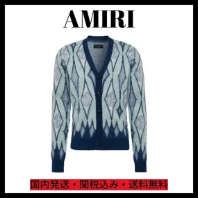 AMIRI  |Pullovers Monogram Unisex Street Style Logo Cardigans