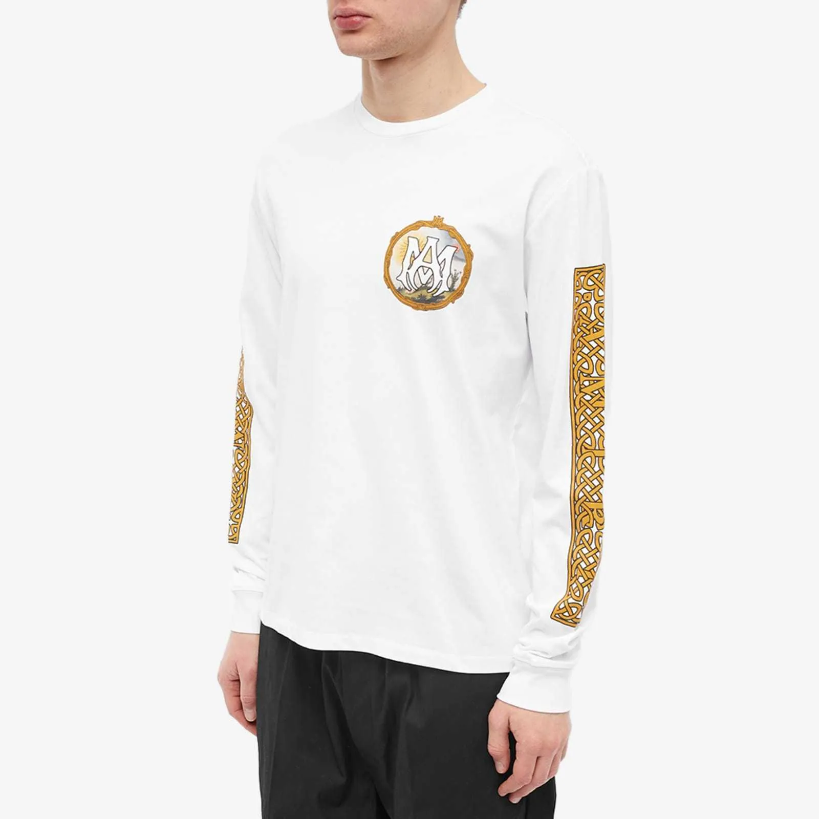 AMIRI  |Street Style Long Sleeves Cotton Long Sleeve T-shirt