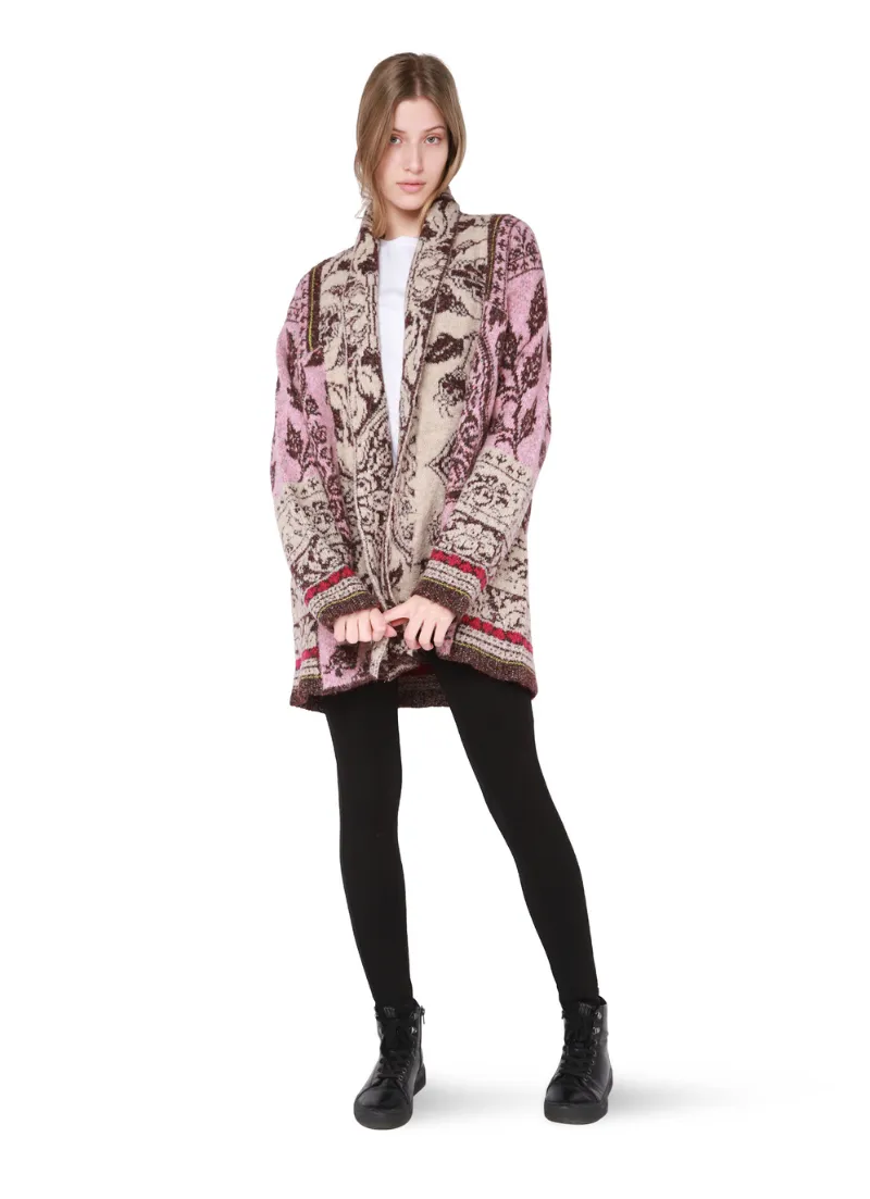 Andrea Floral Jacquard Cardigan