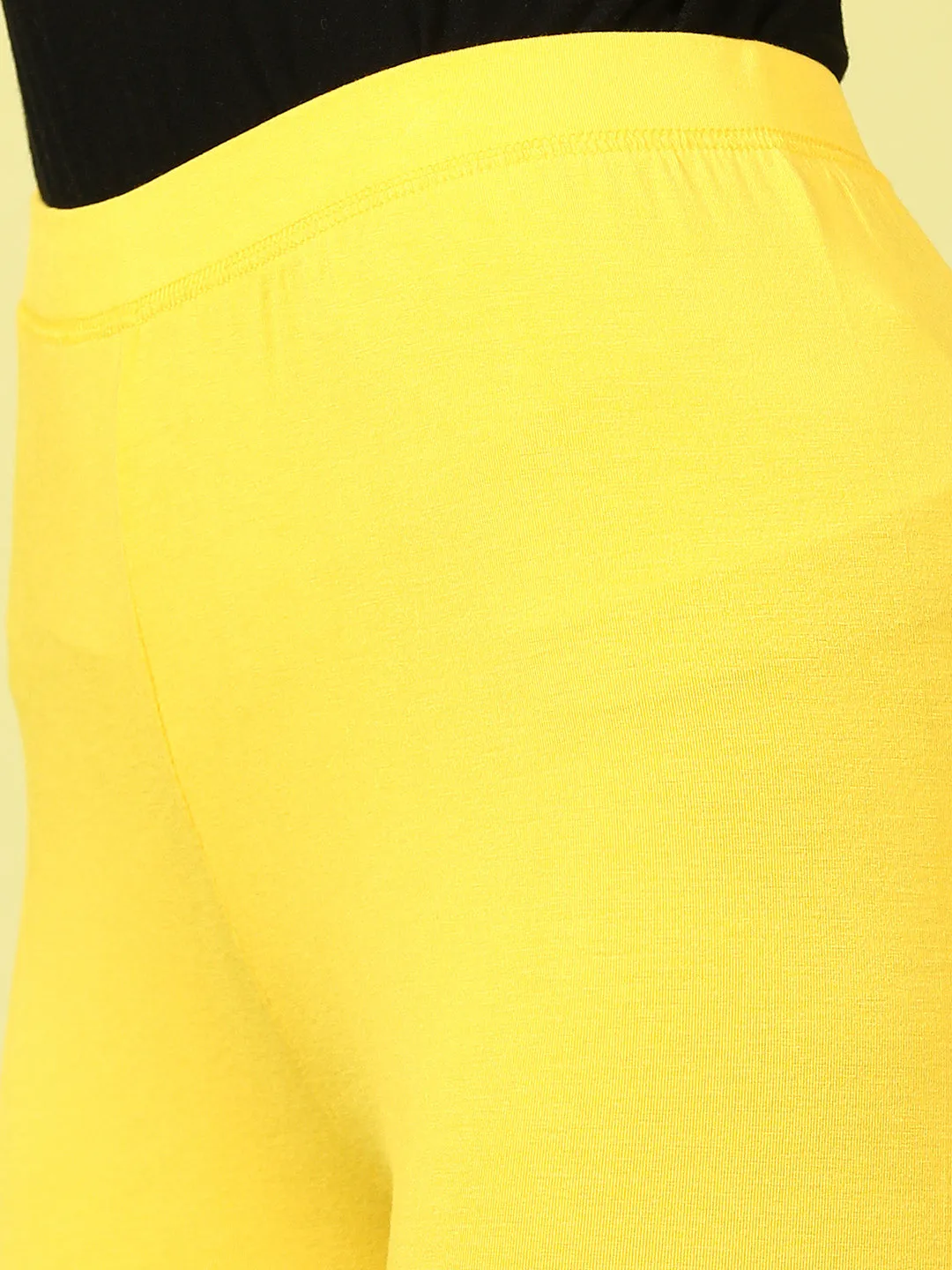 Ankle Length Leggings Viscose-Golden Yellow