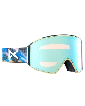 Anon M4 Cylindrical Snow Goggles + Bonus Lens + Mfi Face Mask - Chet Malinow/Perceive Variable Blue Lens