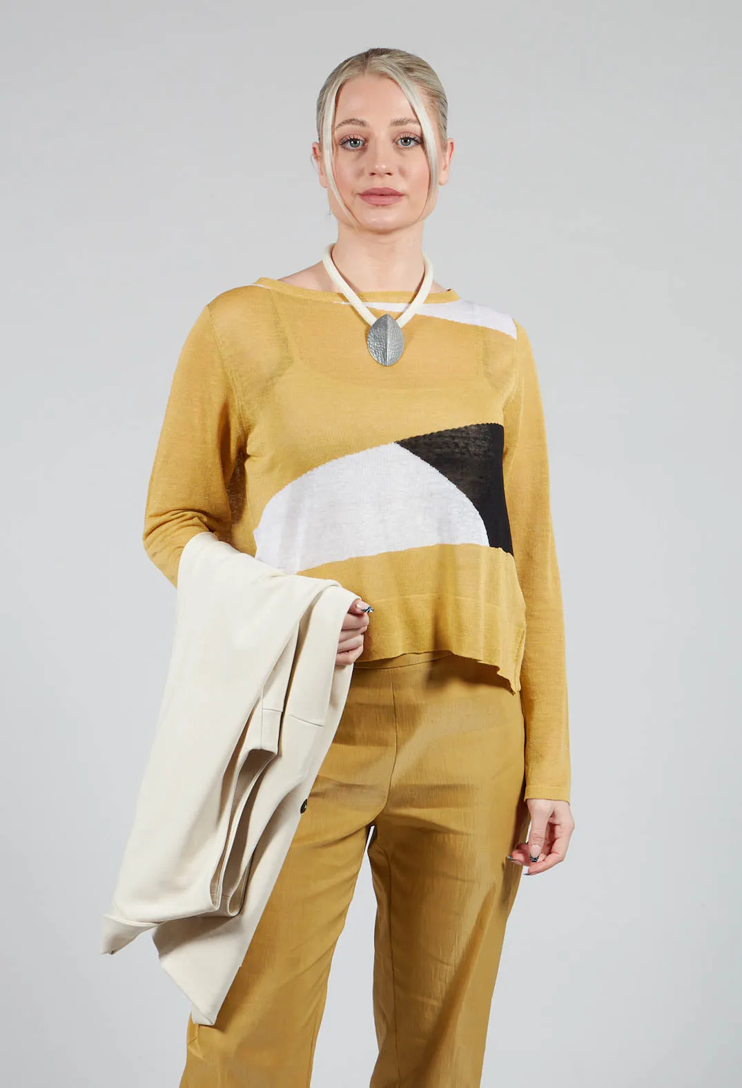 Art Deco Jumper in Yellow