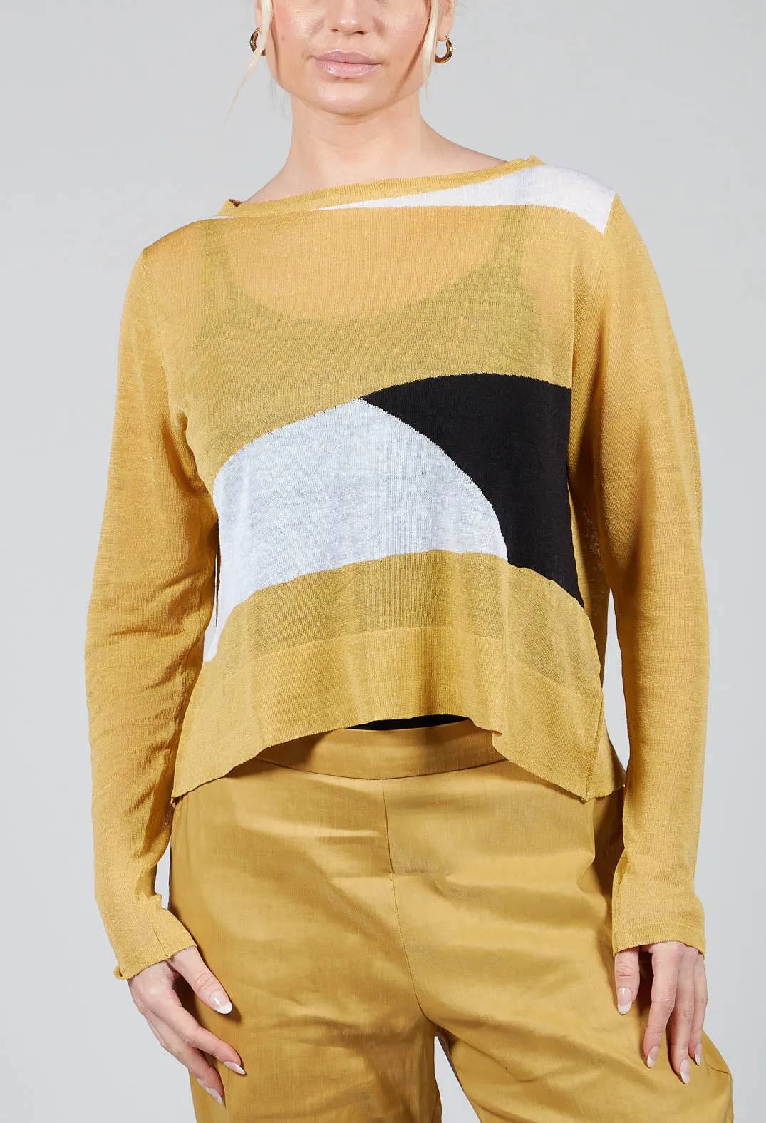 Art Deco Jumper in Yellow