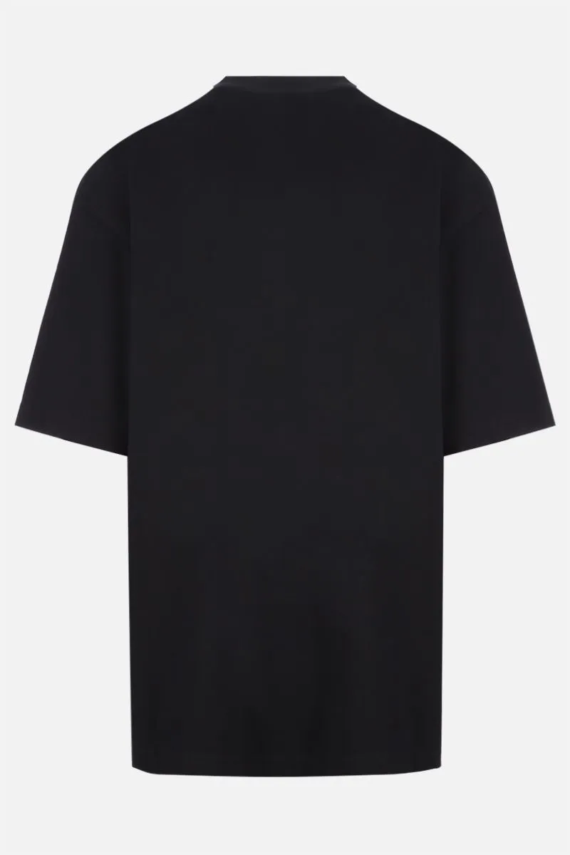 BALENCIAGA  |Crew Neck Pullovers Cotton Short Sleeves Logo Luxury