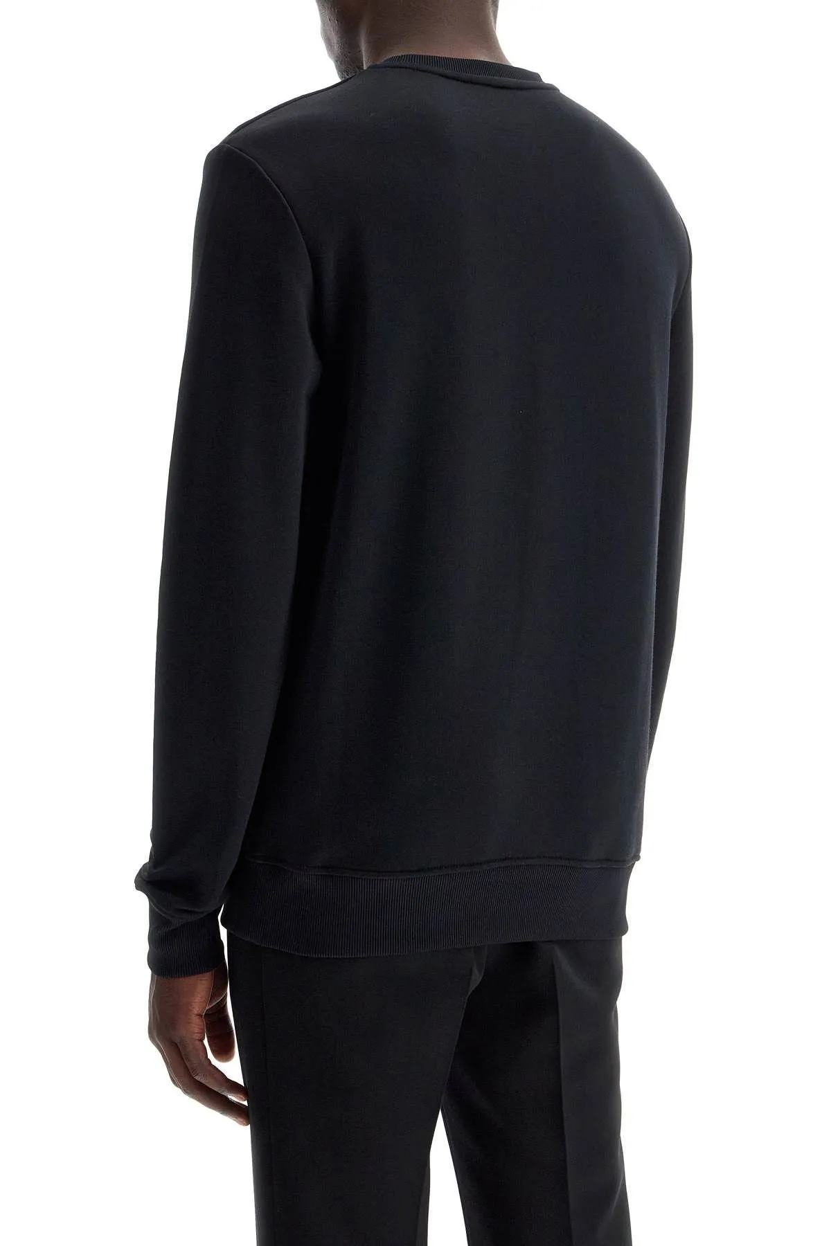 BALMAIN  |Crew Neck Pullovers Long Sleeves Cotton Logo Luxury