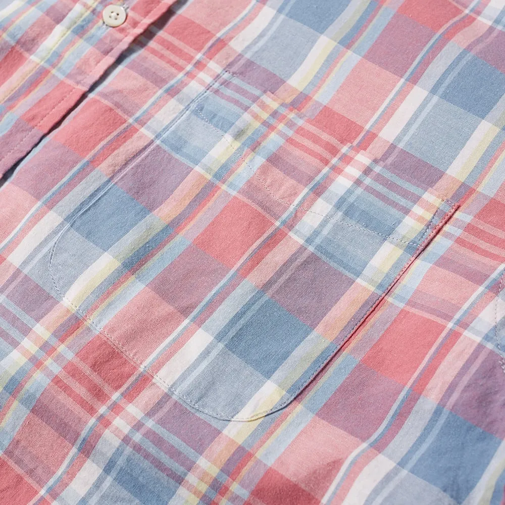 Beams Plus Button Down Fade Check ShirtRed