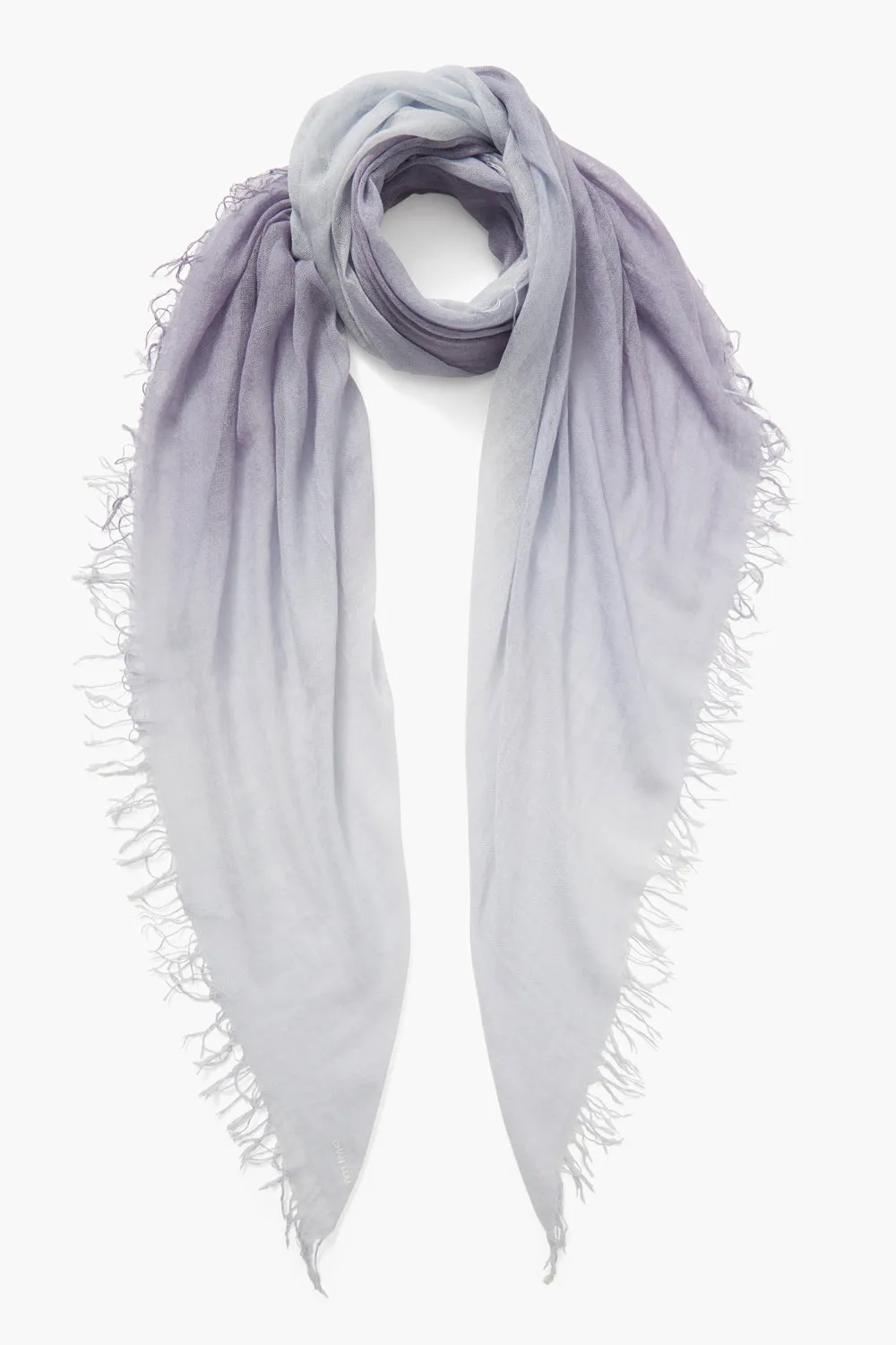 Blue Granite Dip-Dyed Cashmere and Silk Scarf