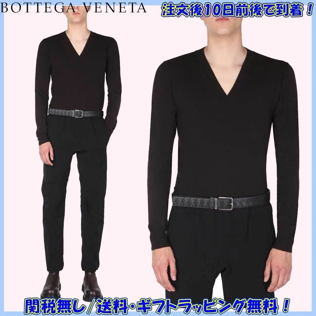 BOTTEGA VENETA  |Pullovers Wool V-Neck Long Sleeves Plain Sweaters