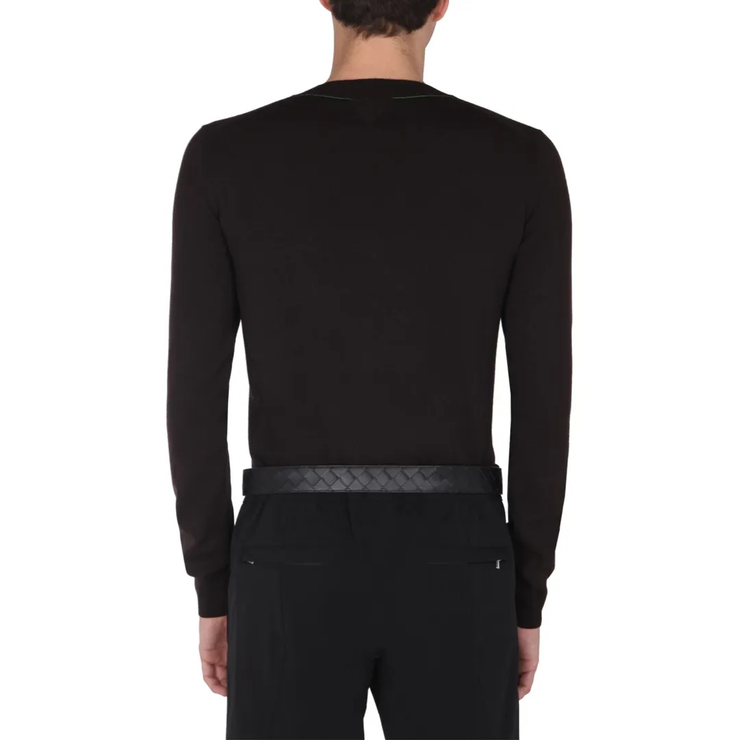 BOTTEGA VENETA  |Pullovers Wool V-Neck Long Sleeves Plain Sweaters