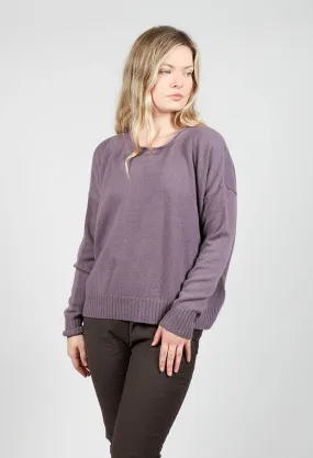 Boxy Pullover in Melanzana