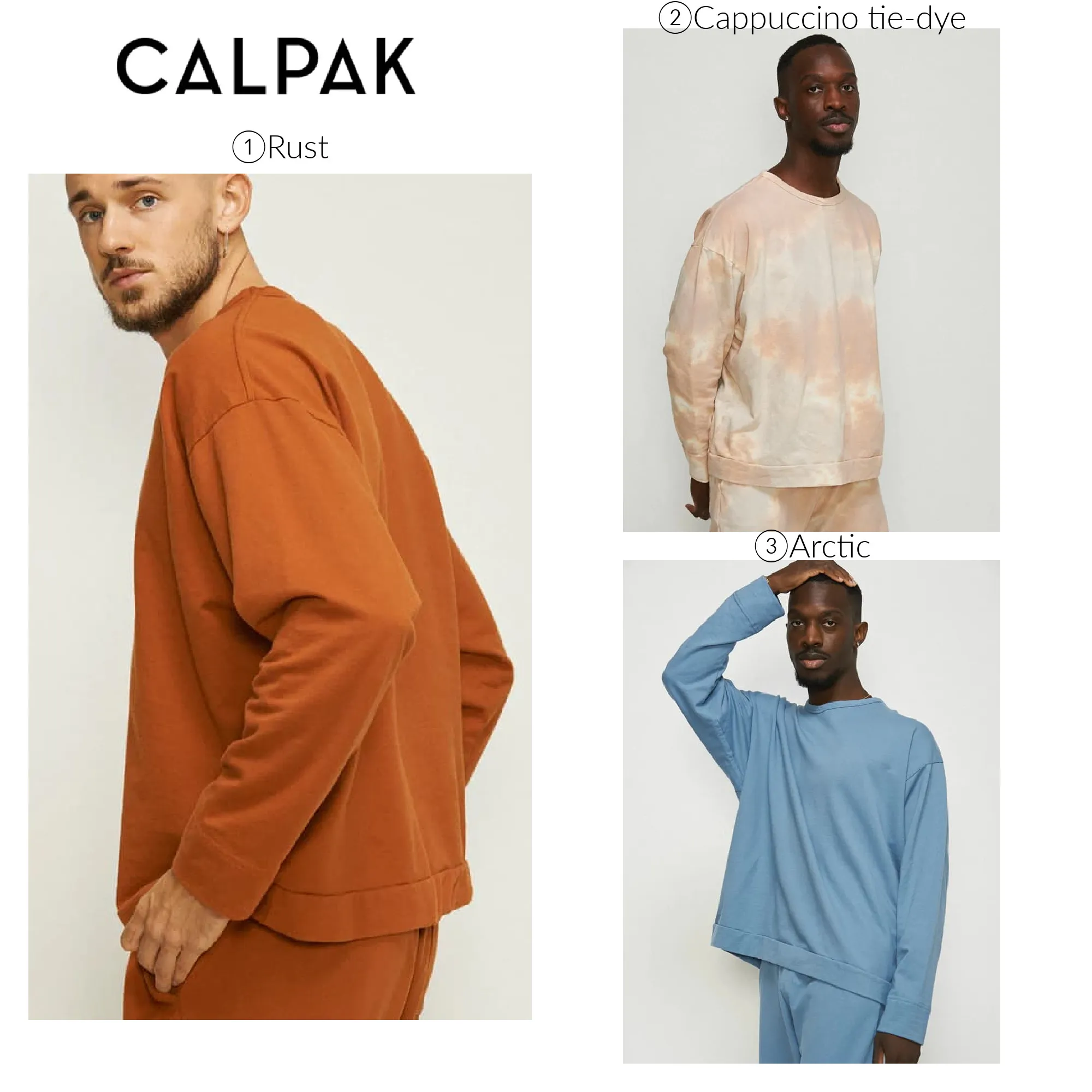 CALPAK  |Crew Neck Pullovers Unisex Long Sleeves Plain Cotton