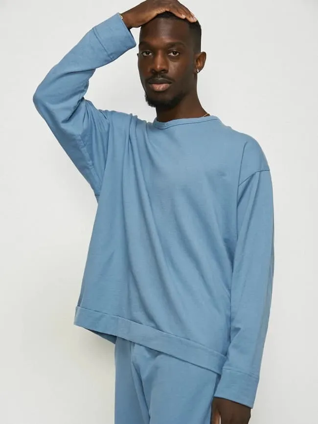 CALPAK  |Crew Neck Pullovers Unisex Long Sleeves Plain Cotton