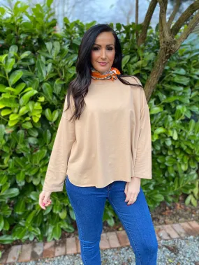 Camel Scoop Neck Jumper Trisha