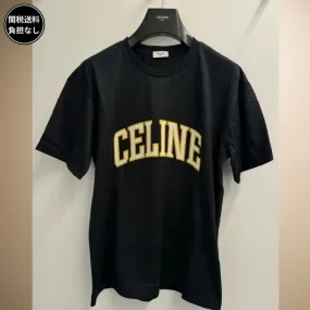 CELINE  |Crew Neck Pullovers Unisex Plain Cotton Short Sleeves Logo