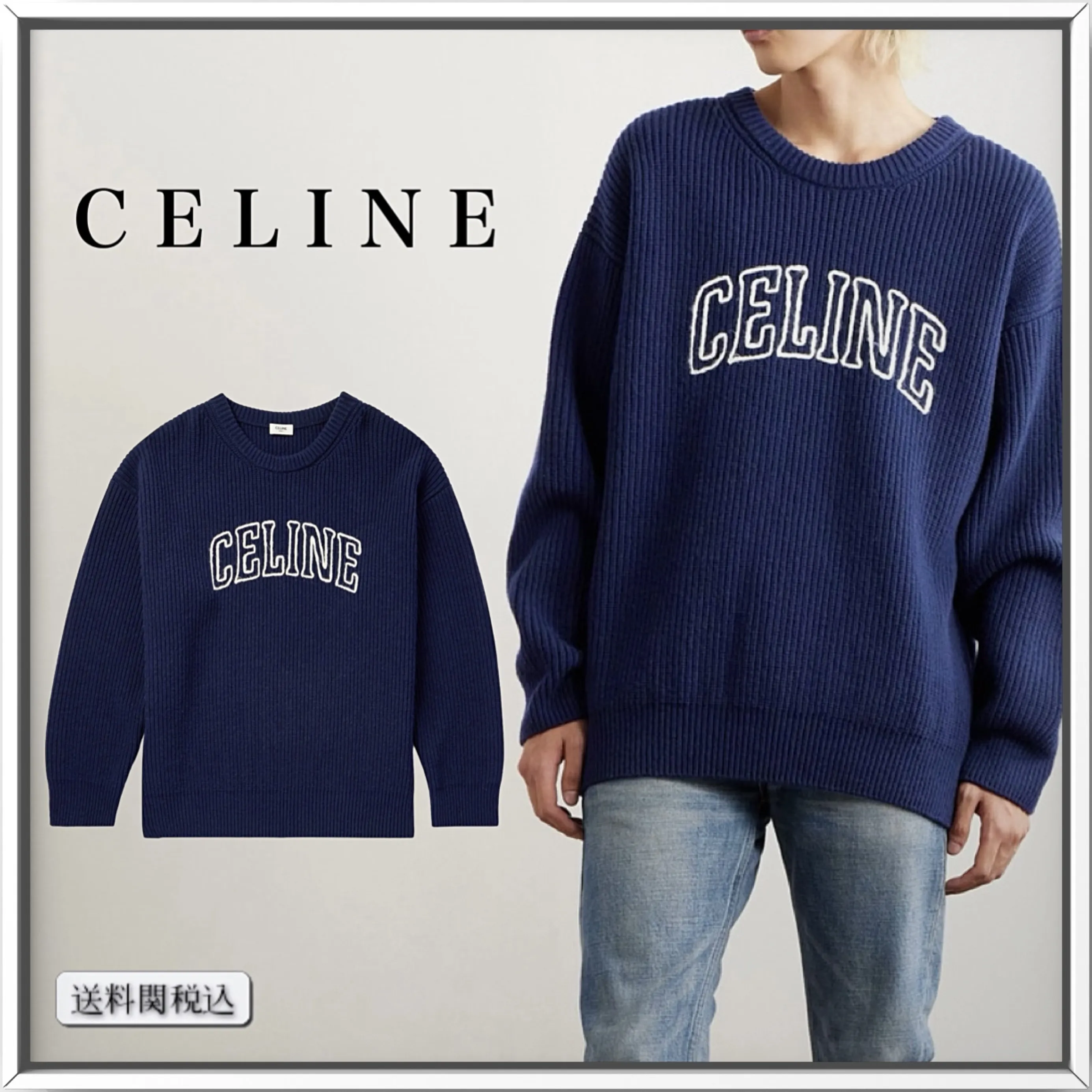 CELINE  |Pullovers Street Style Logo Luxury Sweaters