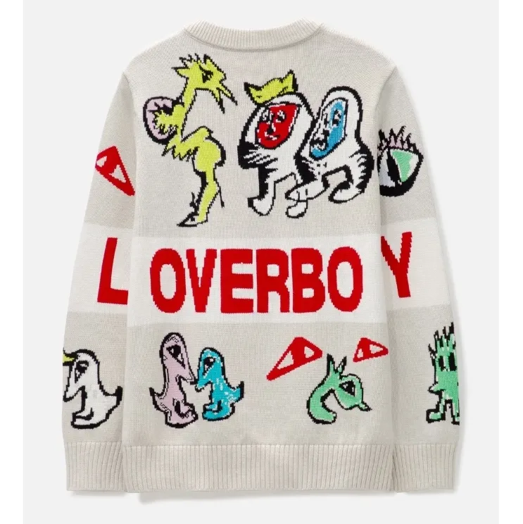 Charles Jeffrey LOVERBOY  |Crew Neck Long Sleeves Plain Cotton Logos on the Sleeves