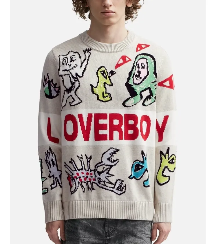 Charles Jeffrey LOVERBOY  |Crew Neck Long Sleeves Plain Cotton Logos on the Sleeves