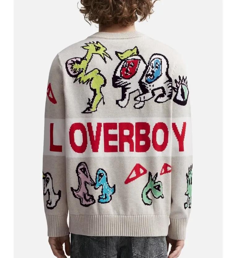 Charles Jeffrey LOVERBOY  |Crew Neck Long Sleeves Plain Cotton Logos on the Sleeves