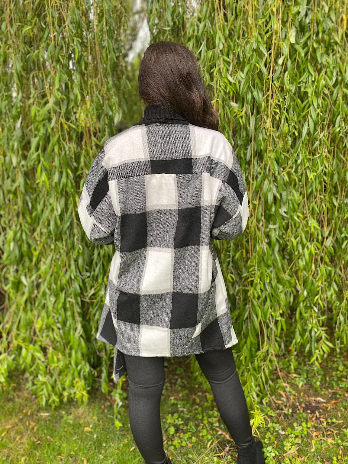 Checked Waterfall Cardigan Connie