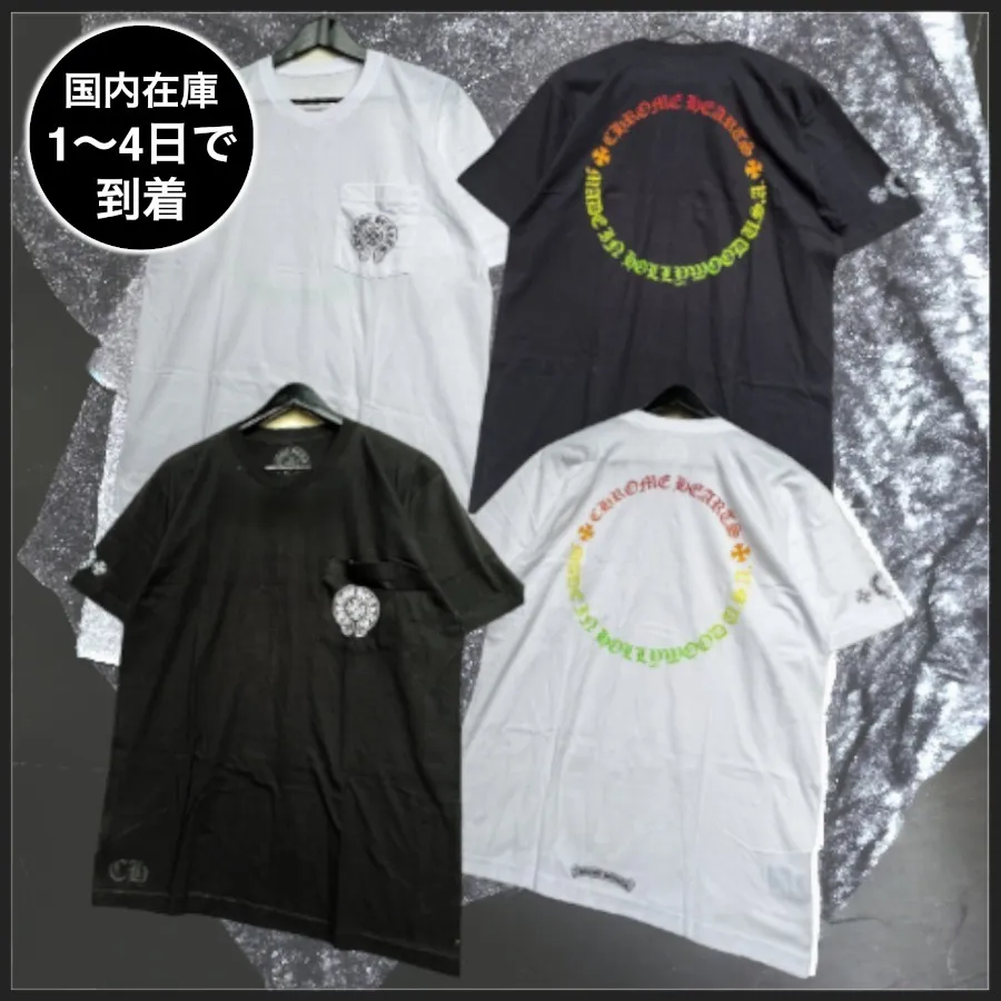 CHROME HEARTS  |Logo Pullovers Cotton Short Sleeves Street Style T-Shirts