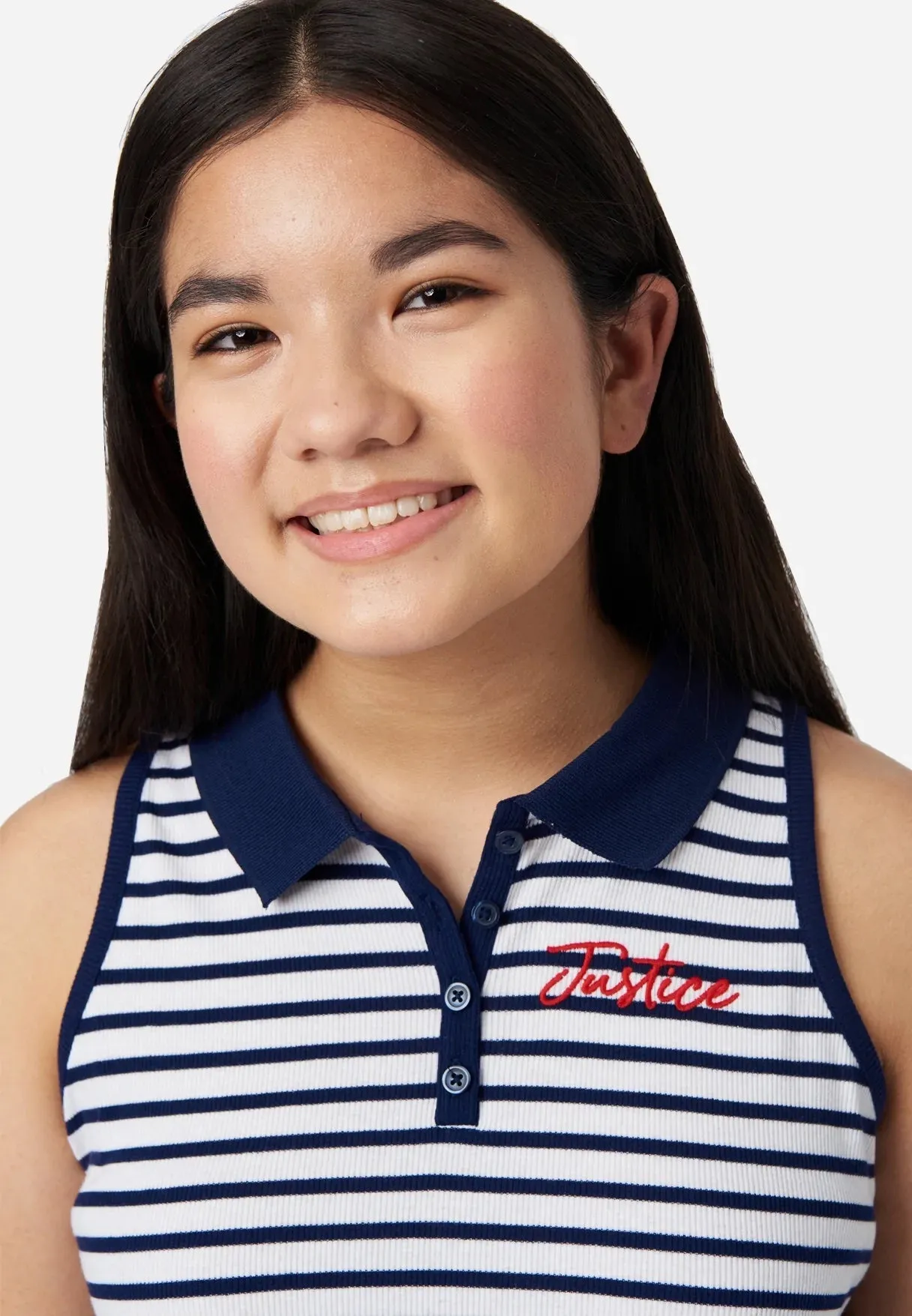 Collared Stripe Tank