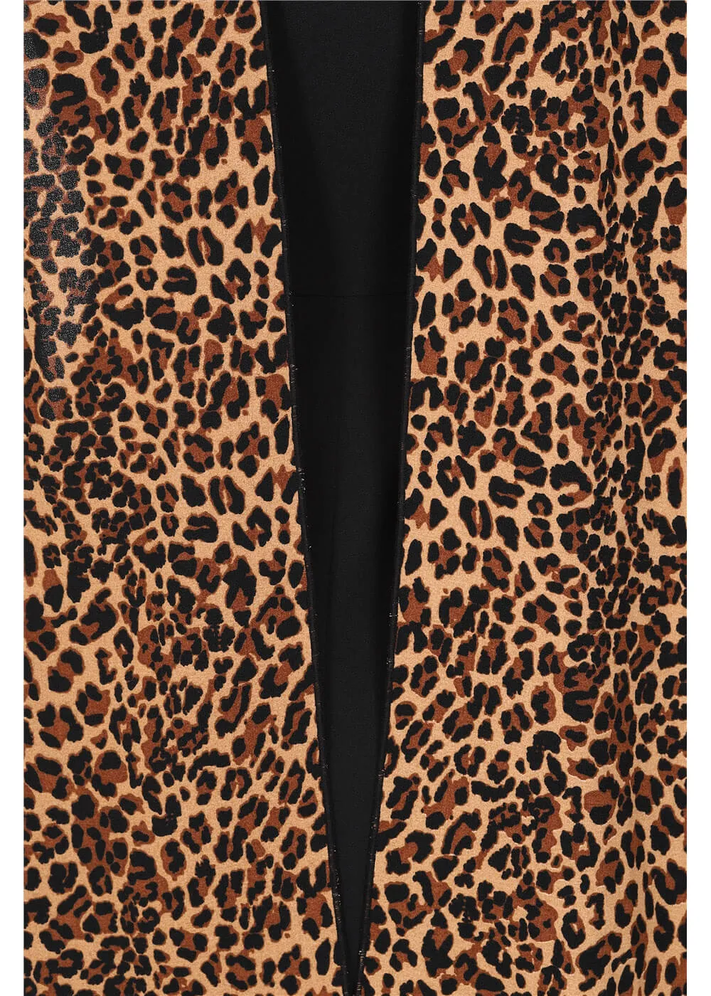 Collectif Lorelei Leopard 50's Pencil Dress Black