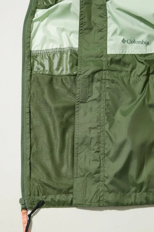 Columbia outdoor jacket Flash Challenger green color