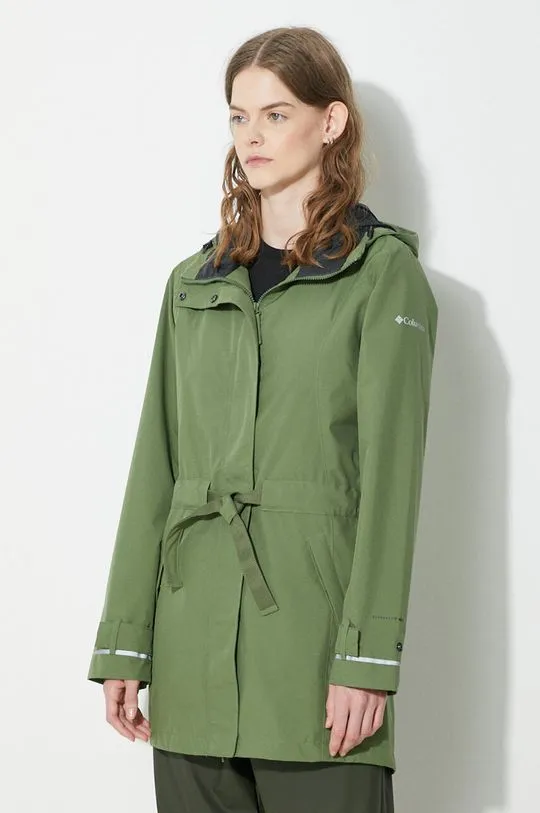 Columbia parka women's green color