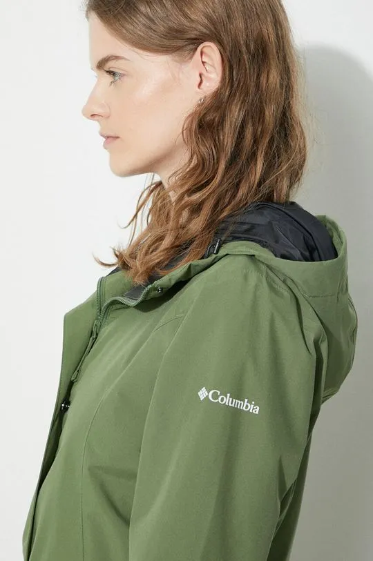 Columbia parka women's green color