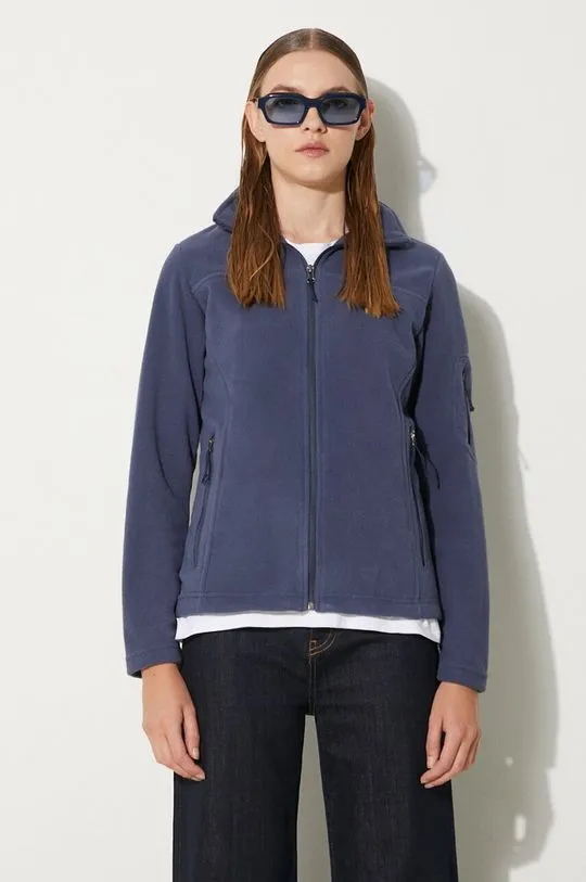 Columbia sports sweatshirt Fast Trek II women's navy blue color