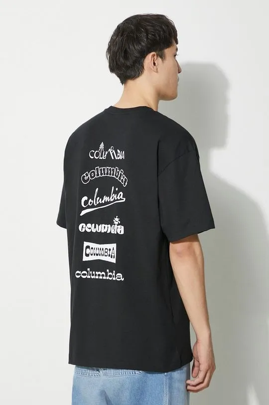 Columbia t-shirt Burnt Lake men’s black color 2071711