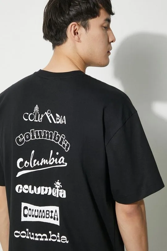 Columbia t-shirt Burnt Lake men’s black color 2071711