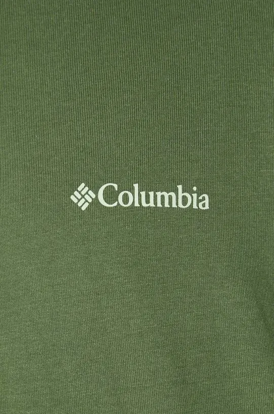 Columbia t-shirt Burnt Lake men’s green color 2071711