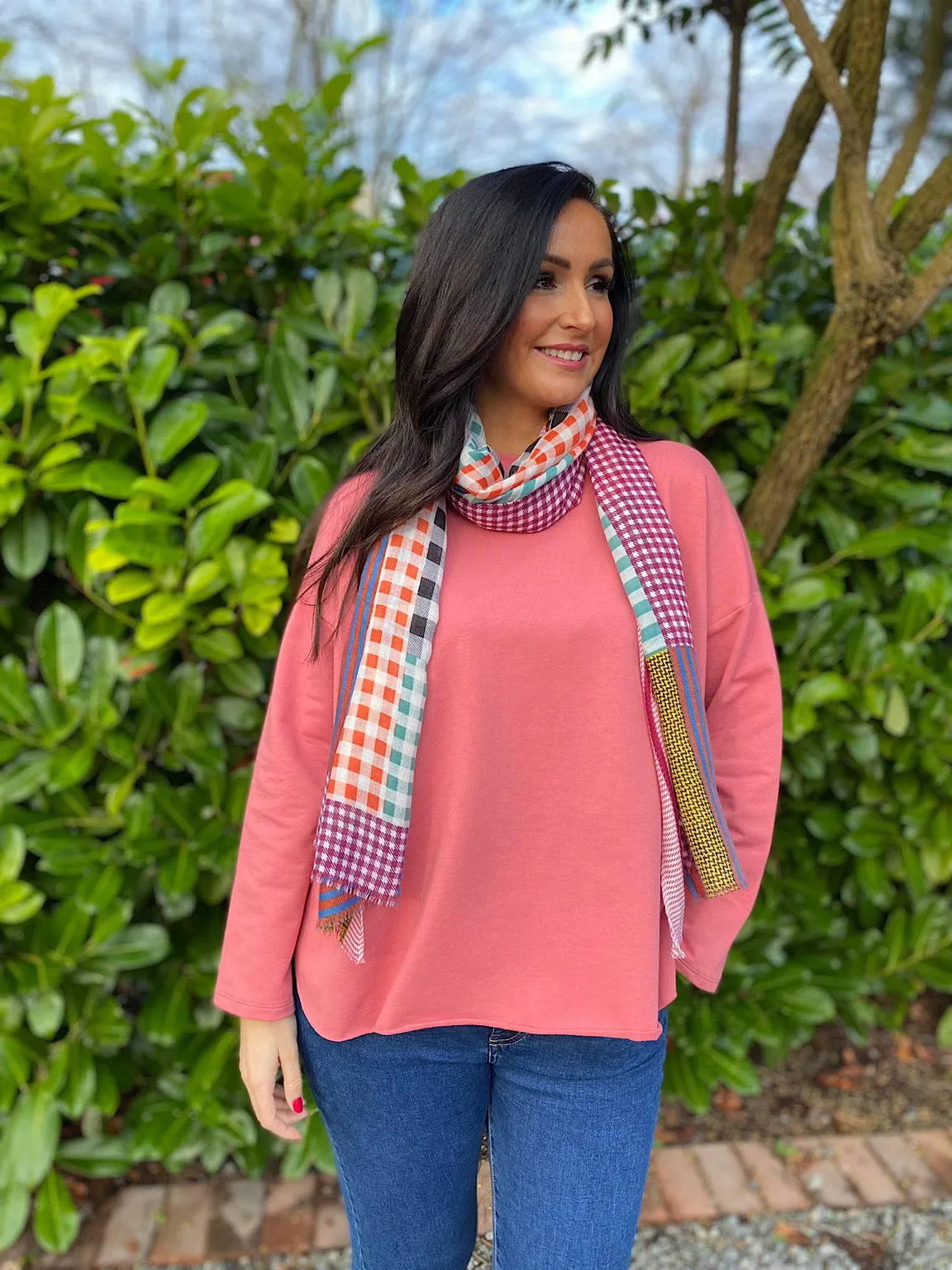 Coral Scoop Neck Jumper Trisha