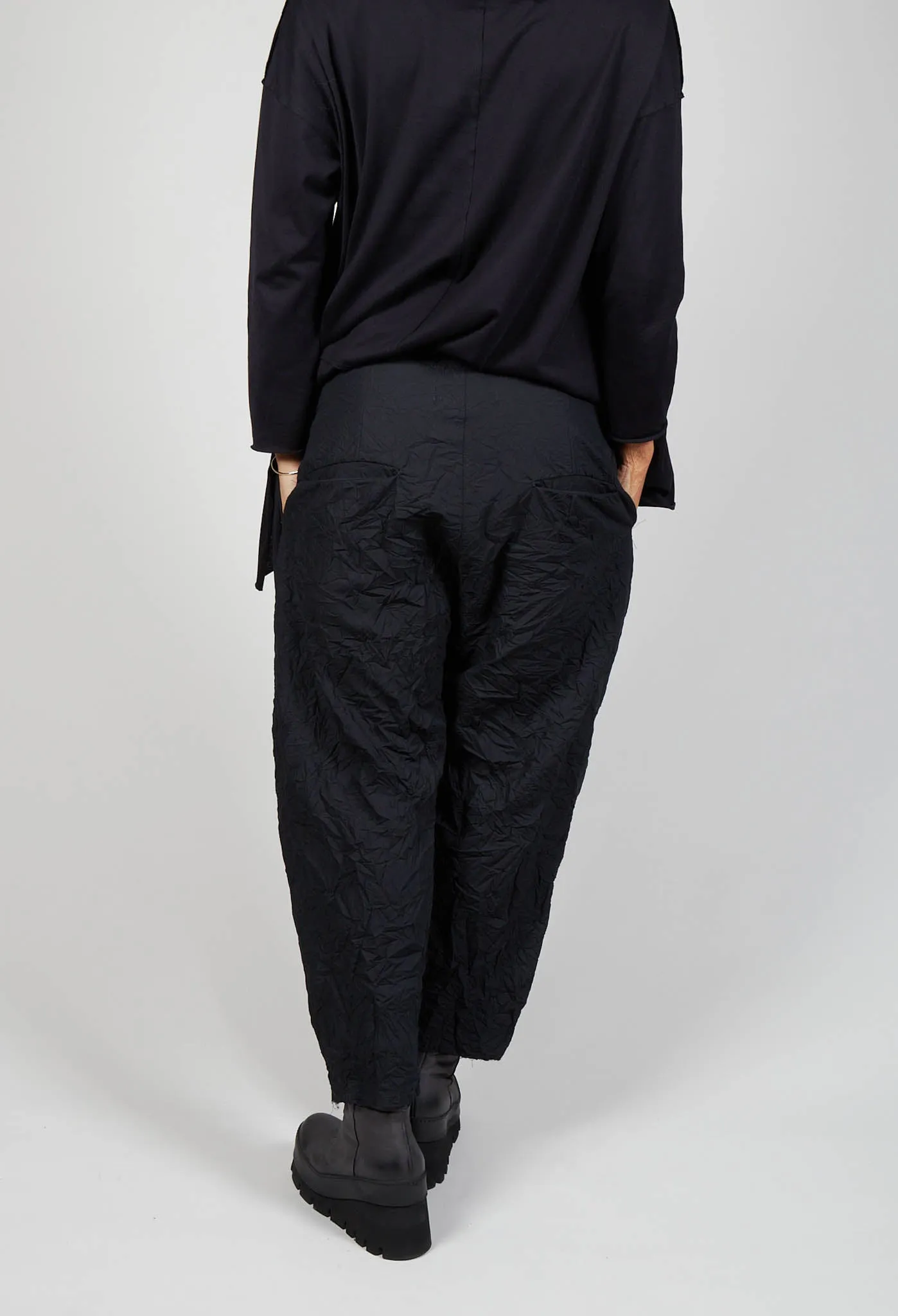 Crinkled Smart Trousers in 9000