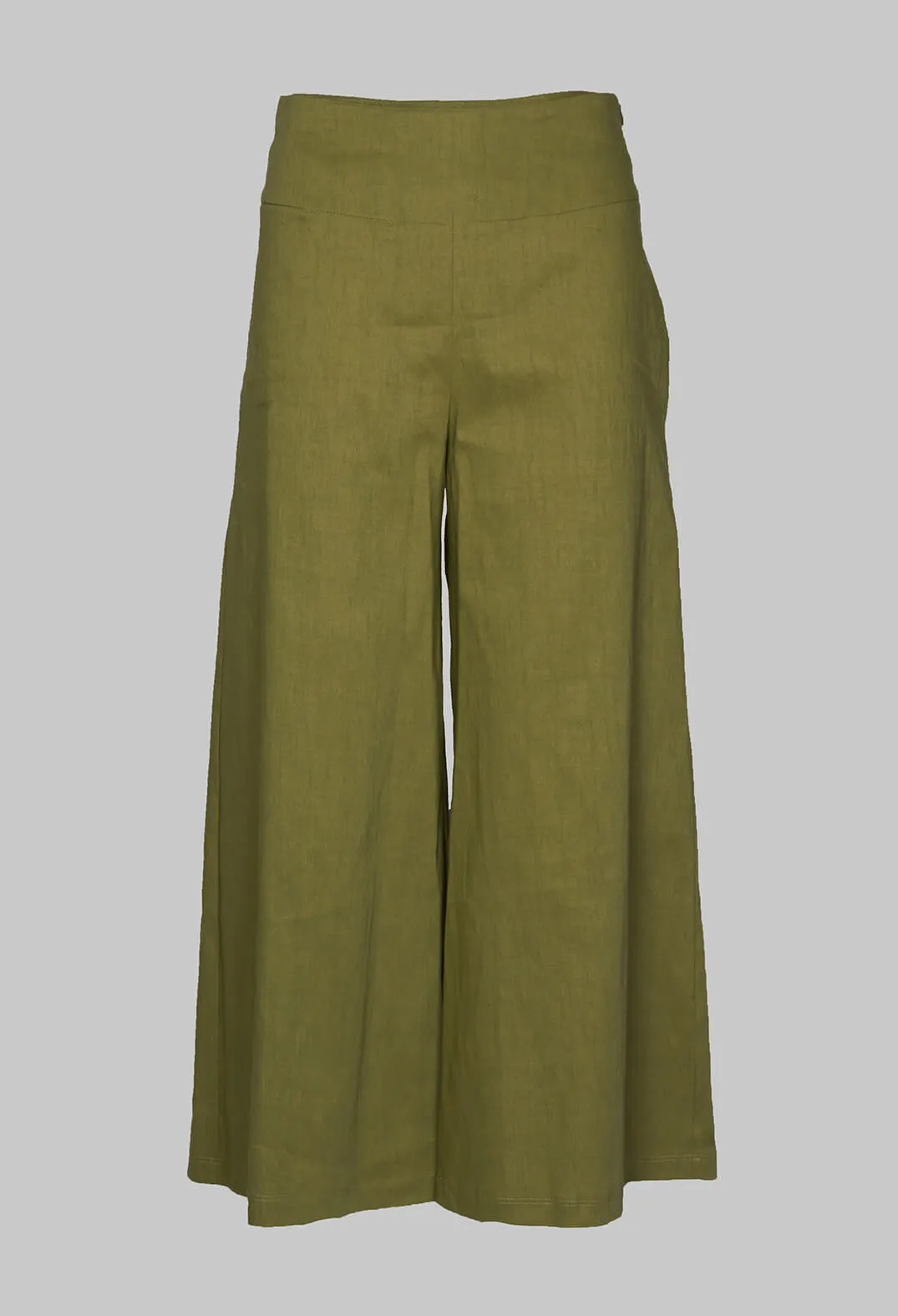 Culotte Trousers in Olive Green