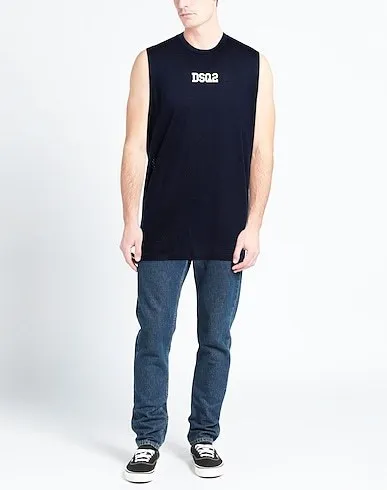 D SQUARED2  |Crew Neck Pullovers Sleeveless Cotton Logo Luxury