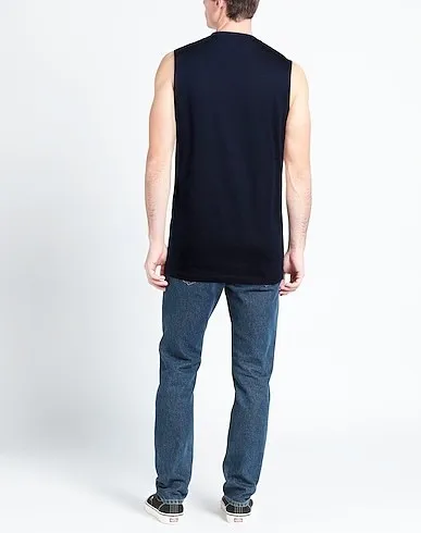 D SQUARED2  |Crew Neck Pullovers Sleeveless Cotton Logo Luxury